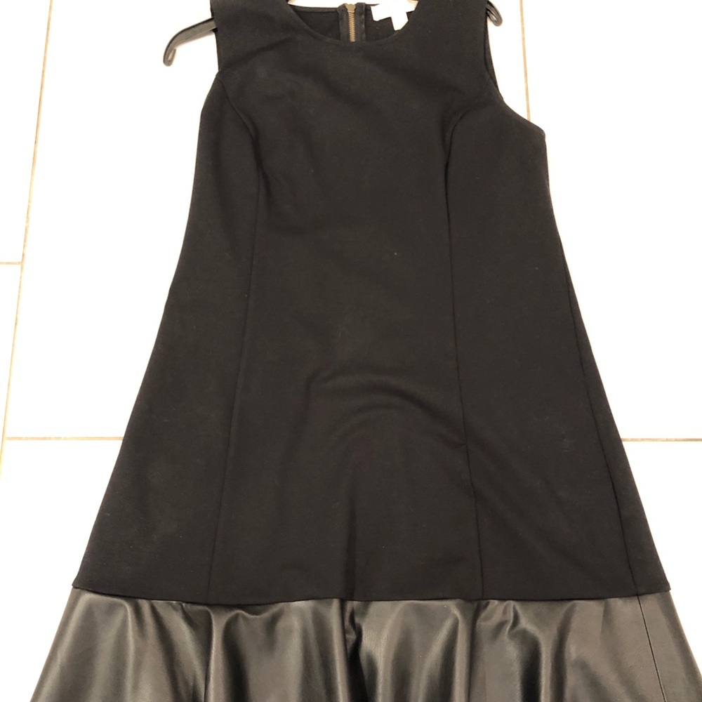 Michael Kors Sleeveless Dress with Leather Ruffle